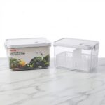 Premium 6200ml Clear Food Storage Container with Vented Locking Lid and Compartmentalized Colander Basket (HO-149) - Image 3