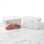 Premium 2800ml Clear Food Storage Container with Vented Locking Lid and Colander Basket (HO-148) - Image 3
