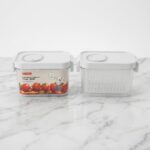 Premium 900ml Clear Food Storage Container with Vented Locking Lid and Colander Basket (HO-147) - Image 3