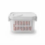 Premium 900ml Clear Food Storage Container with Vented Locking Lid and Colander Basket (HO-147) - Image 2