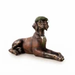 Lying Pointer Dog Resin Statue with Flat Cap & Spectacles (36x66cm) | SKU: w8000-315