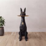 Faceted Anubis Floor Statue & Accent Serving Table (100.5cm) | SKU: FM1-12 - Image 5