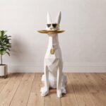 Faceted Anubis Floor Statue & Accent Serving Table (100.5cm) | SKU: FM1-12 - Image 6