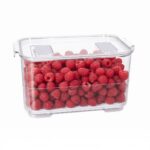Premium 5700ml Clear Food Storage Bin with Stacking Lid and Drain Tray (HO-019) - Image 2