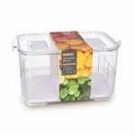 Premium 5700ml Clear Food Storage Bin with Stacking Lid and Drain Tray (HO-019)