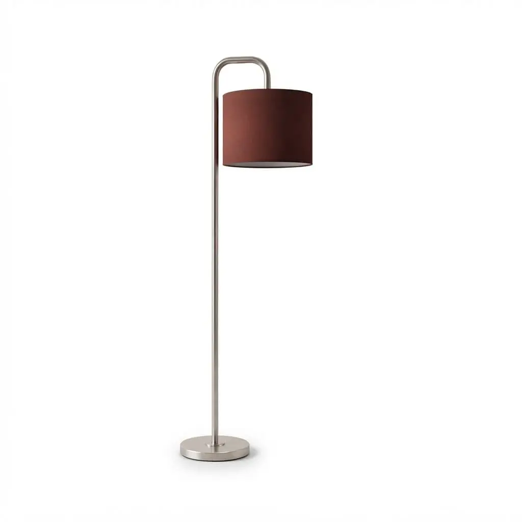 Floor-lamp_Furniture-Lighting_11736_3.webp Danny Home FL-042-2 Standing Light | Brushed Steel Curved Iron Floor Lamp for Lounge and Reading Corner – ~35x35x150cm - Image 1