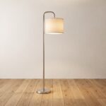 Danny Home FL-042-4 Standing Light | Satin Chrome Curved Iron Floor Lamp for Bedside and Lounge – ~35x35x150cm - Image 2