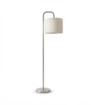 Danny Home FL-042-4 Standing Light | Satin Chrome Curved Iron Floor Lamp for Bedside and Lounge – ~35x35x150cm