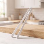 Danny Home 22cm Silicone Tweezers-Style Food Tongs – Heat-Resistant Non-Stick Precision Serving Tongs (DH3597-WHITE) - Image 2