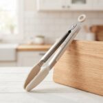Danny Home 26cm Silicone Locking Food Tongs – Heat-Resistant Non-Stick Stainless Steel Utility Kitchen Tongs (DH3599-WHITE) - Image 2