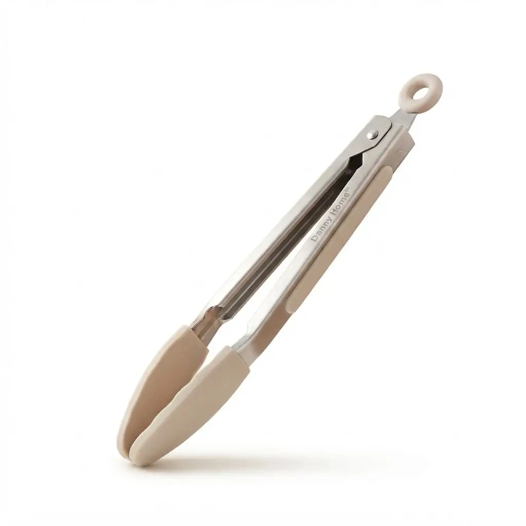 Food-Tong-26cm-Silicone_Kitchenware_12188_3.webp Danny Home 26cm Silicone Locking Food Tongs – Heat-Resistant Non-Stick Stainless Steel Utility Kitchen Tongs (DH3599-WHITE) - Image 1