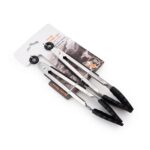 Danny Home Stainless Steel and Silicone Food Tong Set 2-Piece 21cm - DH3908-BLACK - Image 3