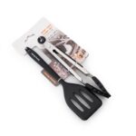 Danny Home Silicone Food Tong and Slotted Turner Utensil Set 2-Piece - DH3909-BLACK - Image 3