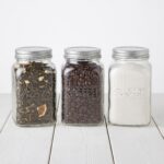 3-Piece 1L Ribbed Square Glass Food Storage Jar Set with Screw-On Silver Metal Lids - 1988-37 - Image 2