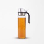 500ml Borosilicate Glass Cooking Oil and Vinegar Dispenser Bottle with Ergonomic Handle and Automatic Gravity Lid - 1900-17 - Image 2