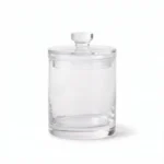 Danny Home 425ml Glass Storage Canister with Airtight Lid – Elegant 14cm Decorative Candy Jar, Premium Bathroom Vanity & Pantry Organizer Urn (CB-197)