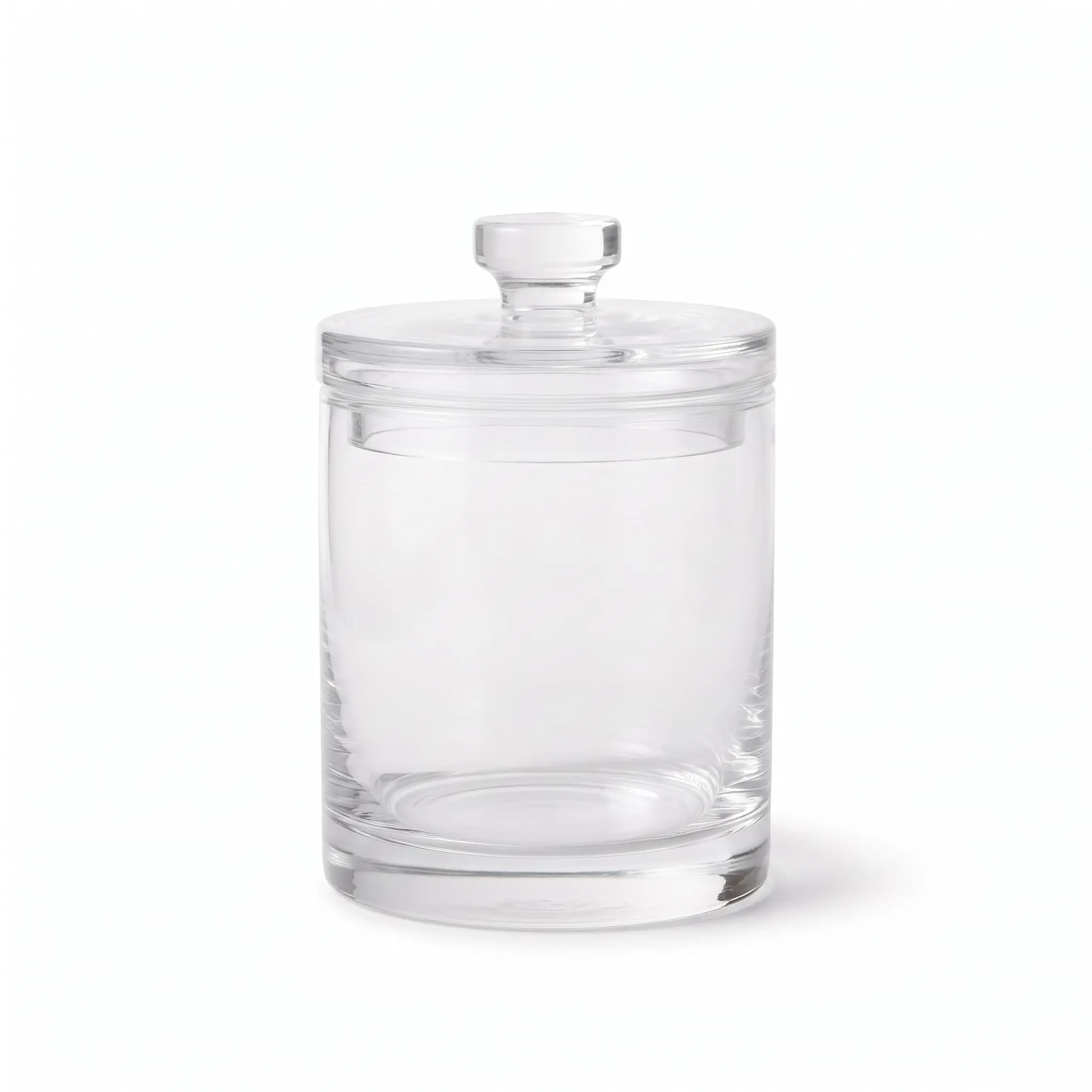 Glass-storage-jar-9914cm-425ml_Kitchenware_17584_3.webp Danny Home 425ml Glass Storage Canister with Airtight Lid – Elegant 14cm Decorative Candy Jar, Premium Bathroom Vanity & Pantry Organizer Urn (CB-197) - Image 1
