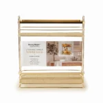 Danny Home 2-Tier Gold Plated Countertop Storage Rack | SKU: ZYB137