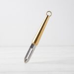 20cm Stainless Steel Dual-Action Fish Scaler Remover and Vegetable Peeler with Elegant Gold Handle - DH3365-GOLD - Image 2