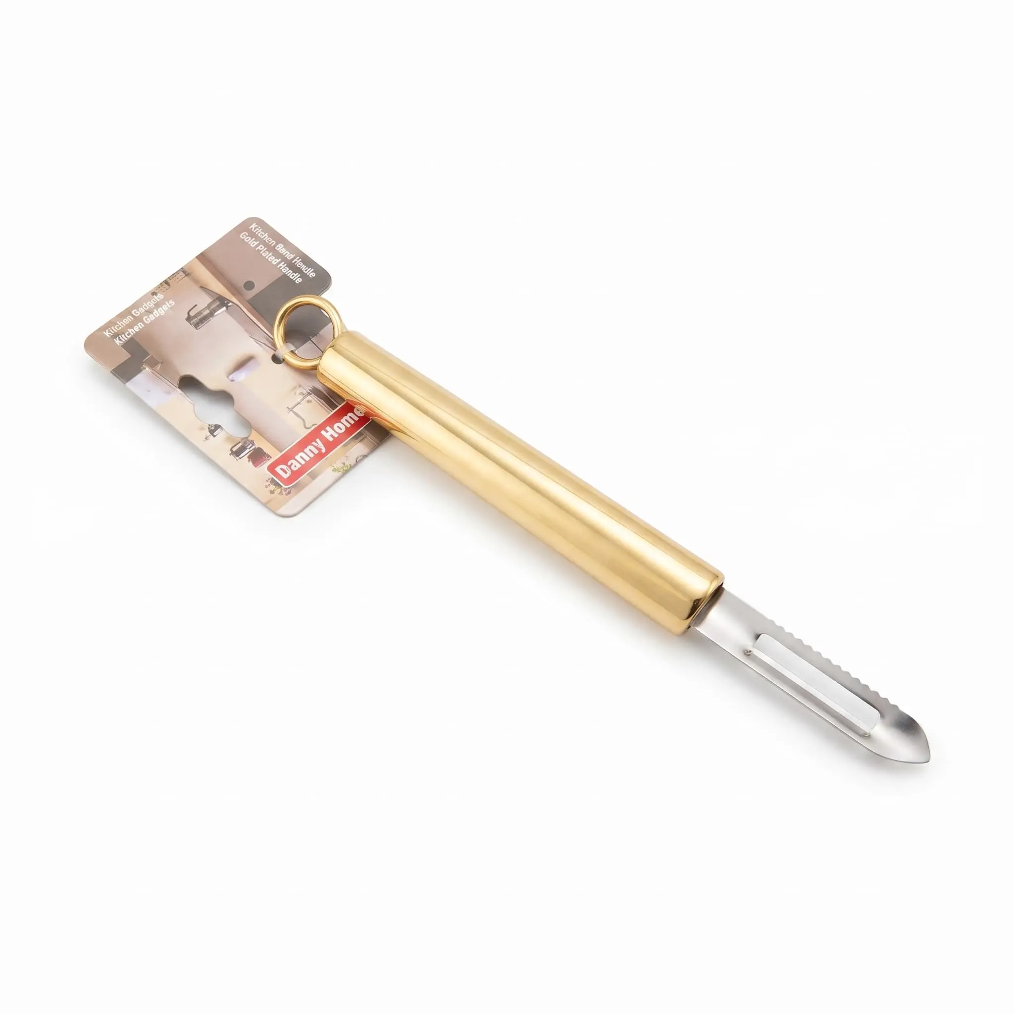 Gold-Silver-Stainless-Steel-Fish-Scaler-Peeler-20cm_Kitchenware_12237_3.webp 20cm Stainless Steel Dual-Action Fish Scaler Remover and Vegetable Peeler with Elegant Gold Handle - DH3365-GOLD - Image 1