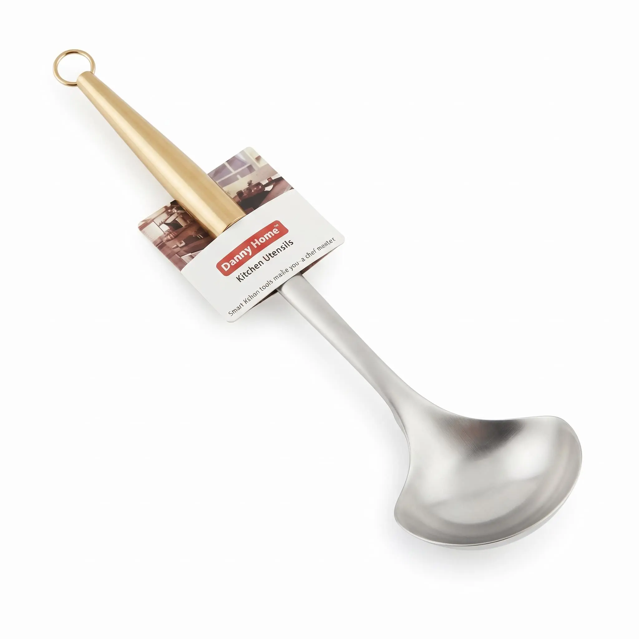 Gold-Silver-Stainless-Steel-Soup-ladle-33cm_Kitchenware_12232_3.webp 33cm Stainless Steel Deep Soup Ladle Spoon with Elegant Gold Tapered Handle - DH3360-GOLD - Image 1