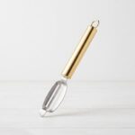 22cm Stainless Steel Straight Swivel Vegetable Peeler with Elegant Gold Handle - DH3372-GOLD - Image 2