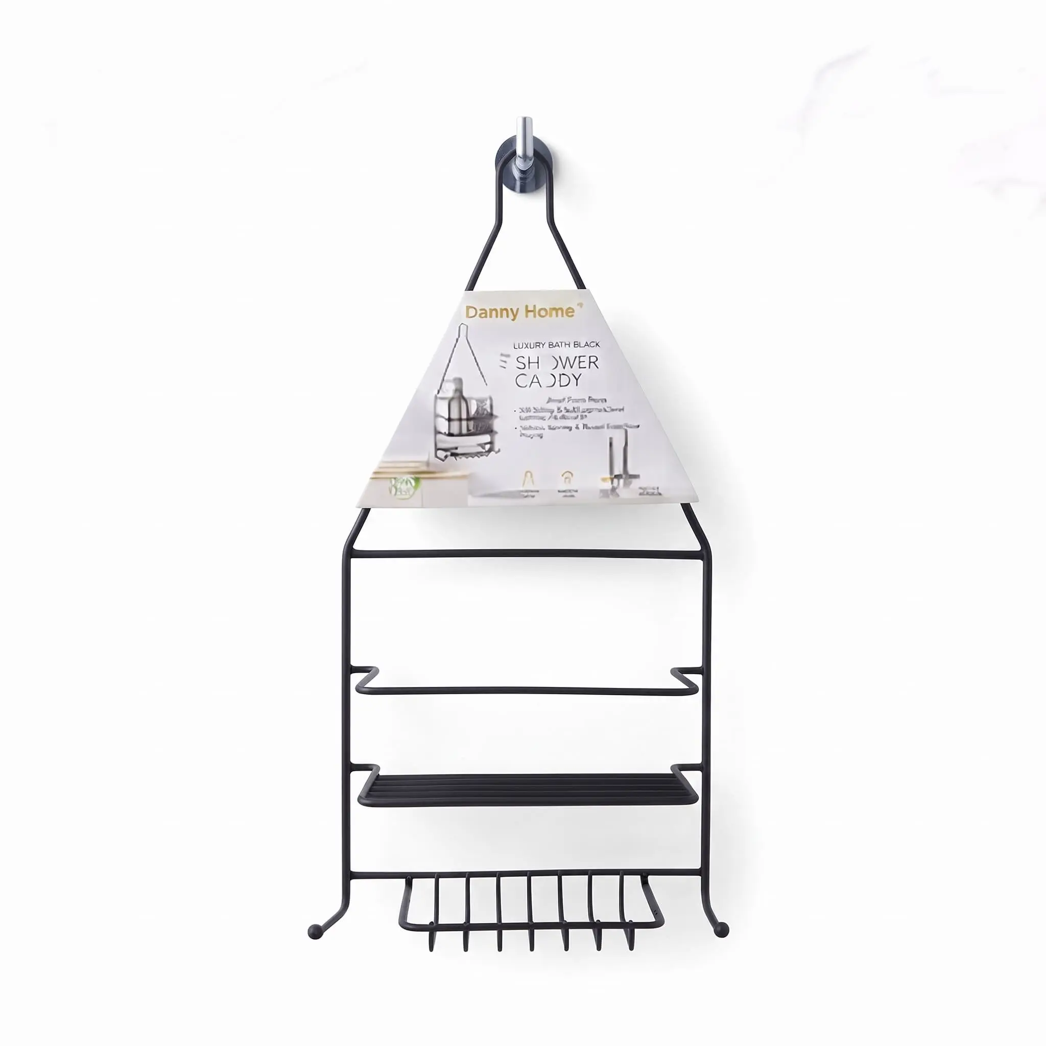 Hanging-Shower-Caddy-Iron-_Bed-Bath_17633_3.webp Danny Home 3-Tier Hanging Shower Caddy with Hooks (45cm) | SKU: ZYB023 - Image 1