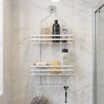 Danny Home 3-Tier Tall Hanging Shower Caddy - White (57cm) | SKU: ZYB026 - Image 2
