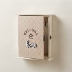 Rustic Wooden Wall Key Cabinet – Welcome Home Decorative 6-Hook Key Storage Box Organizer (Model JN21-22) - Image 3