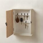 Rustic Wooden Wall Key Cabinet – Welcome Home Decorative 6-Hook Key Storage Box Organizer (Model JN21-22) - Image 2