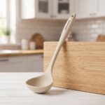Danny Home 21cm Silicone Mini Soup Ladle – Compact Heat-Resistant Non-Stick Gravy & Sauce Spoon (DH3587-WHITE) - Image 2
