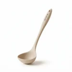 Danny Home 21cm Silicone Mini Soup Ladle – Compact Heat-Resistant Non-Stick Gravy & Sauce Spoon (DH3587-WHITE)