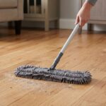 High-Performance 12x40cm Microfiber Chenille Flat Mop with Lightweight Aluminum Handle and 360-Degree Swivel Frame (DM23-034) - Image 2