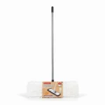 High-Performance 13x60cm Industrial Flat Mop with Lightweight Aluminum Handle and Pocket Sleeve Microfiber Pad (DM23-046)