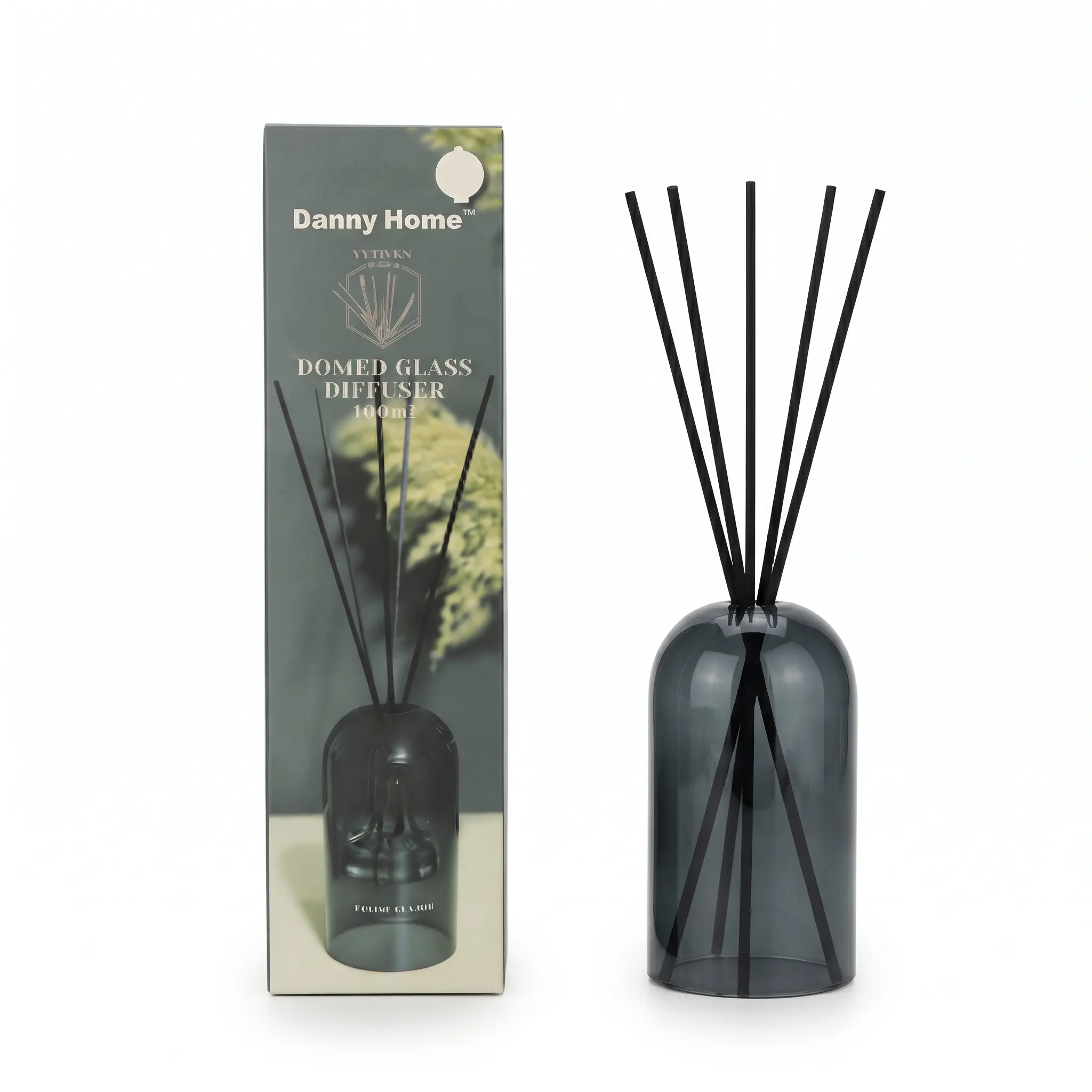 Nordic-Vetiver-Reed-Diffuser-100ml_Home-Deco_17602_3.webp Nordic Vetiver Earthy Aromatherapy Reed Diffuser Set in Smoked Grey Glass Dome Vessel 100ml - AT20-13 - Image 1
