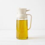 11cm Clear Glass Oil and Vinegar Dispenser Carafe with Automatic Gravity Flip Lid and Handle - DH3751-GS - Image 2