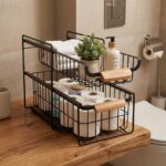 Danny Home 2-Tier Sliding Basket Cabinet & Countertop Organizer | SKU: ZYB033 - Image 2