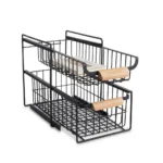 Danny Home 2-Tier Sliding Basket Cabinet & Countertop Organizer | SKU: ZYB033