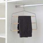 Chic 36.5cm Iron and Wood Multi-Tier Pants Hangers 3-Pack with Space-Saving 3-Tier Design (MH08G-3) - Image 2