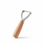Premium 16cm Stainless Steel Y-Peeler – Ergonomic Vegetable & Fruit Slicer with Stone-White Finished Beechwood Handle (Model DH2734-STONE WH)