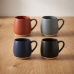 Earthy Matte Finish Rounded Porcelain Coffee Mug with Unglazed Exposed Raw Clay Base Accent - T01-64 - Image 2