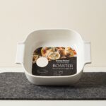 Danny Home Porcelain Square Casserole Baking Dish – Premium 21cm Compact Ceramic Baker, Alpine White (CPK-047) - Image 3