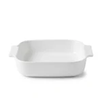 Danny Home Porcelain Small Rectangular Roasting Dish – Premium 23cm Mini Ceramic Baker, Alpine White (CPK-044)