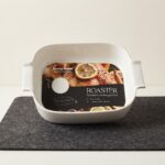Danny Home Porcelain Rectangular Roaster Dish – Premium 34cm Oven-to-Table Ceramic Baking Pan, Alpine White (CPK-046) - Image 3