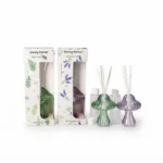 Mushroom Shaped Glass Bottle Reed Diffuser Set with Lavender or Vanilla Room Scent 100ml - AT20-07