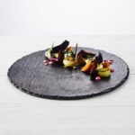 30cm Round Natural Stone Slate Serving Tray and Large Charcuterie Board - CZT44-07 - Image 2