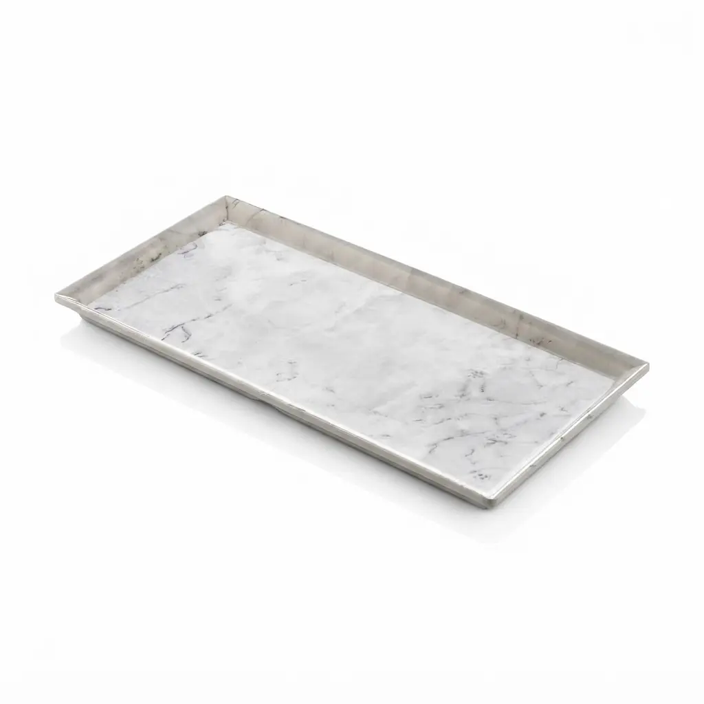 Royal-Marble-Melamine-Platter-35x18cm-h2cm_Kitchenware_9770_3.webp Formel Royal Marble Pattern Oblong Melamine Serving Platter and Long Charcuterie Tray 35 x 18cm - M802 - Image 1
