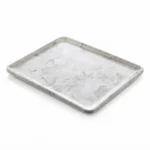 Formel Royal Marble Effect Rectangular Melamine Serving Tray and Buffet Platter 26.5 x 32.5cm - BM462