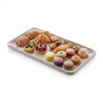 Formel Royal Marble Effect Rectangular Melamine Pastry Platter and Side Serving Tray 32.5 x 17.7cm - BM461 - Image 2