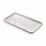 Formel Royal Marble Effect Rectangular Melamine Pastry Platter and Side Serving Tray 32.5 x 17.7cm - BM461
